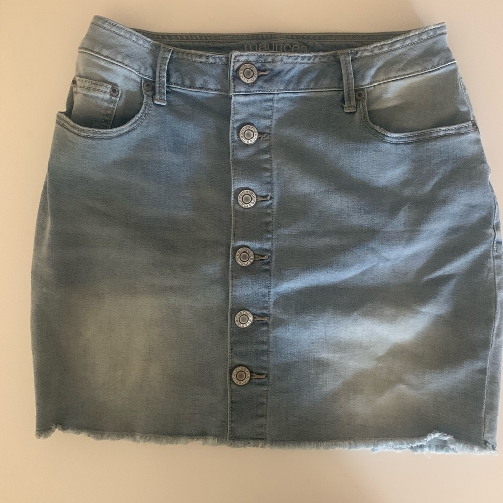 Button up jean skirt